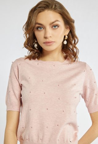 Sweter z koralikami