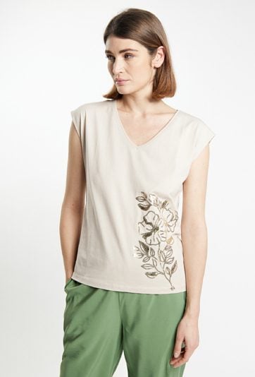 T-shirt z cekinowym wzorem