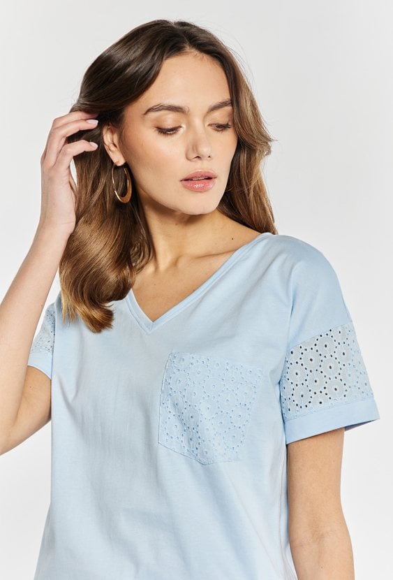 T-shirt damski z bawełny