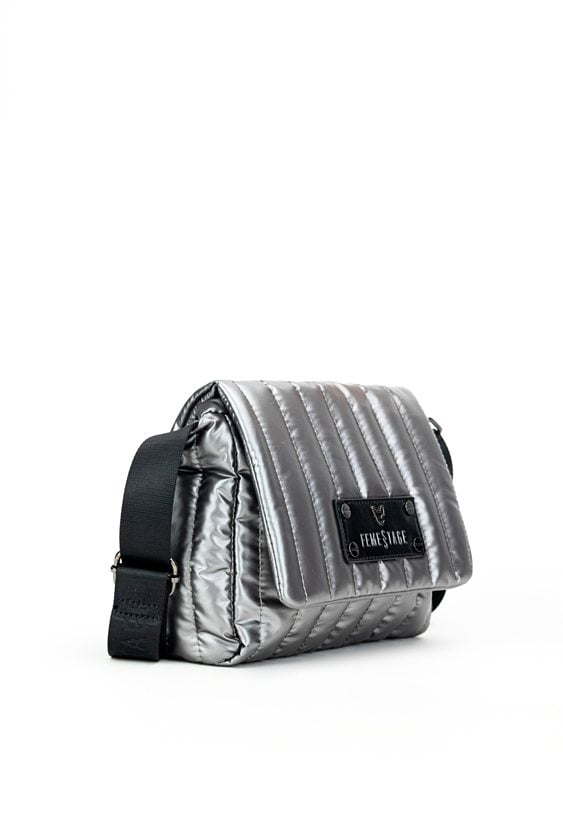 Torba damska z pionowym pikowaniem