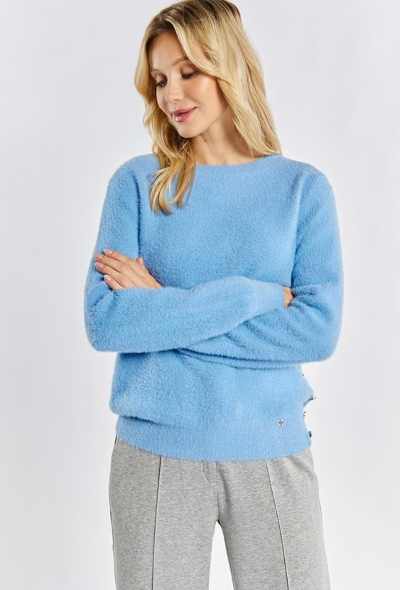 Sweter z połyskującą nicią