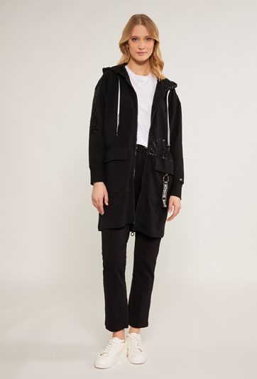 Długa bluza damska z nadrukiem