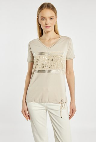 T-shirt damski z bawełną