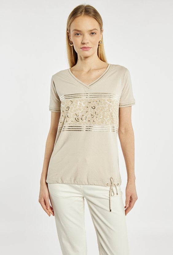 T-shirt damski z bawełną