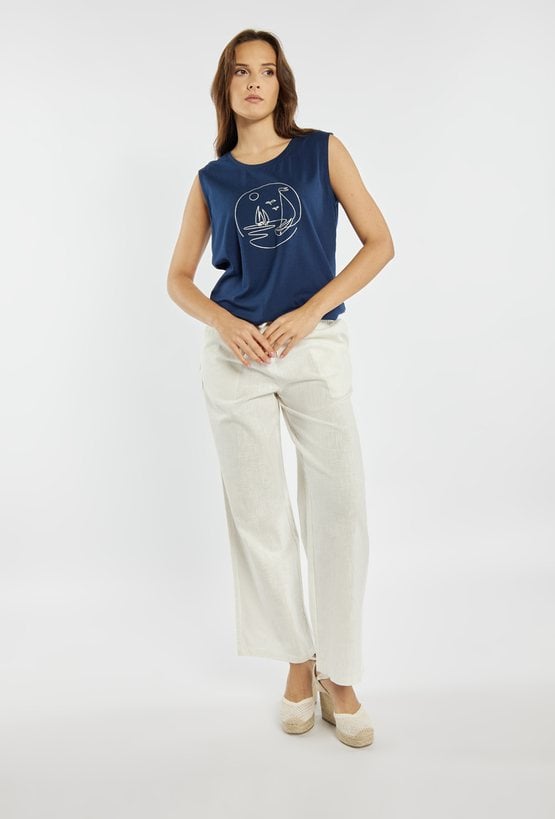 T-shirt z nadrukiem morskim