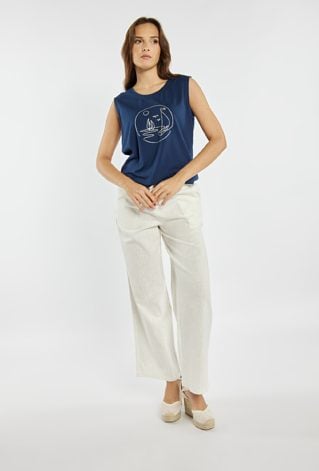 T-shirt z nadrukiem morskim