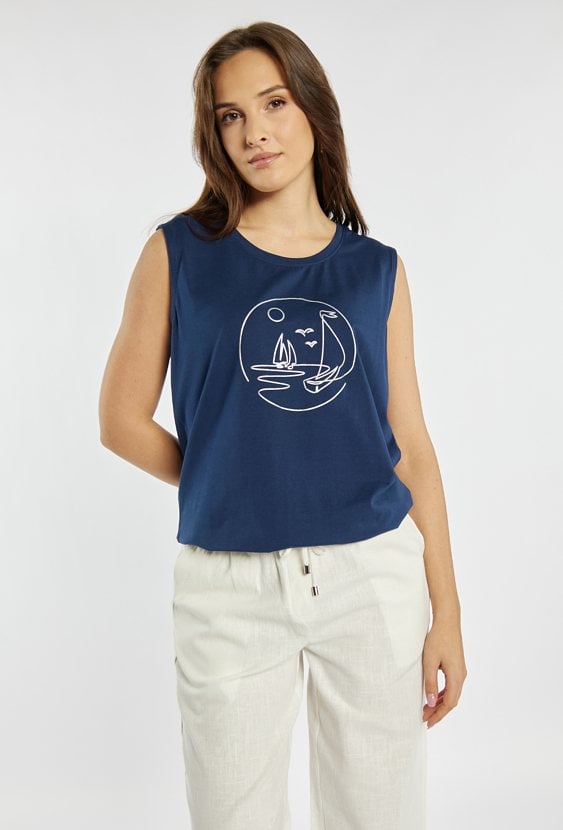 T-shirt z nadrukiem morskim
