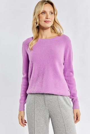 Sweter z połyskującą nicią