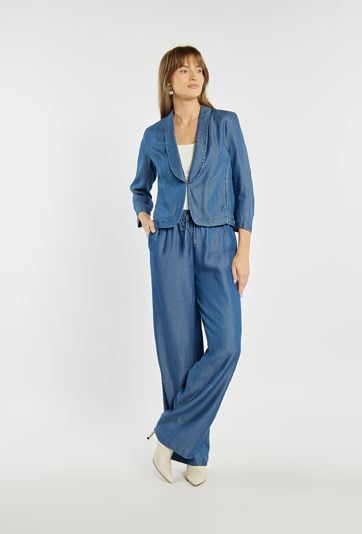 Luźne spodnie z lyocellu