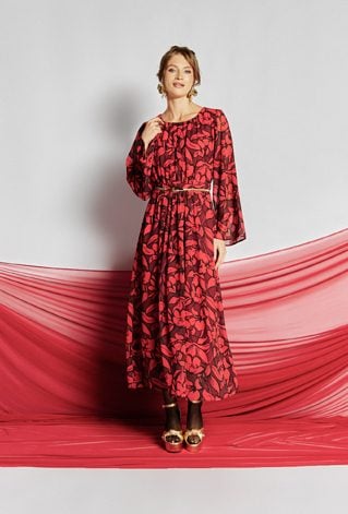 Sukienka damska z kwiatowym wzorem