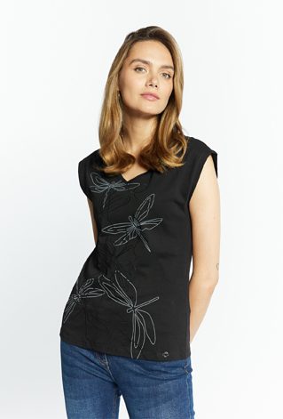 Bawełniany t-shirt z wzorem