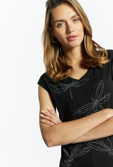 Bawełniany t-shirt z wzorem