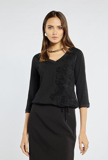 T-shirt damski z kwiatami 3D