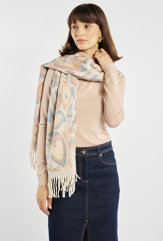 Szalik w pastelowych odcieniach