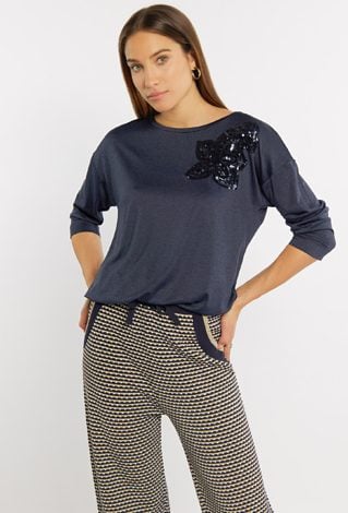 Bluzka z cekinowym wzorem