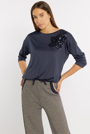 Bluzka z cekinowym wzorem