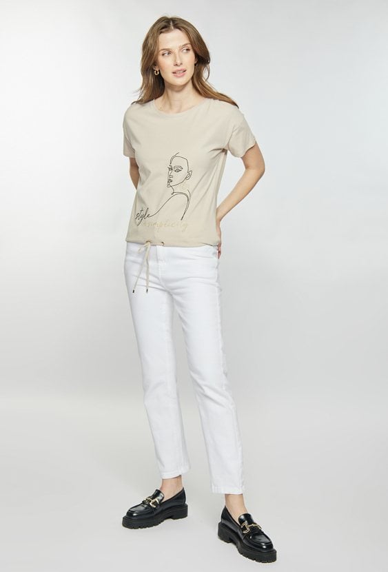 Bawełniany t-shirt z wzorem