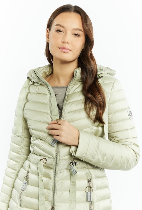 Pikowany płaszcz damski