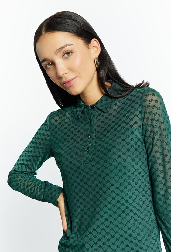 Bluzka damska z kołnierzem