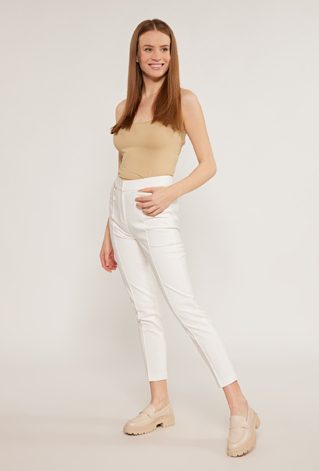 Eleganckie spodnie z prostą nogawką