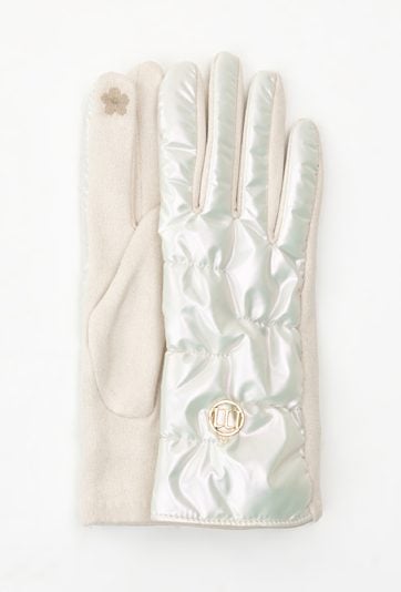 Połyskujące rękawiczki damskie