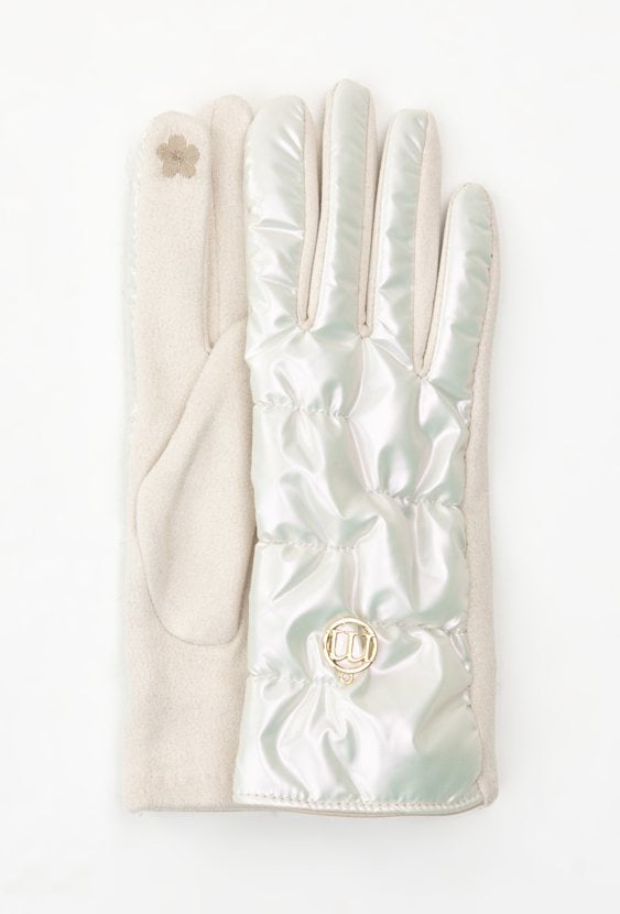 Połyskujące rękawiczki damskie