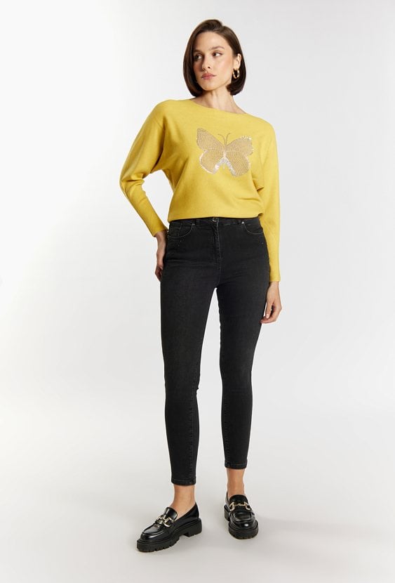 Jeansy z wysokim stanem