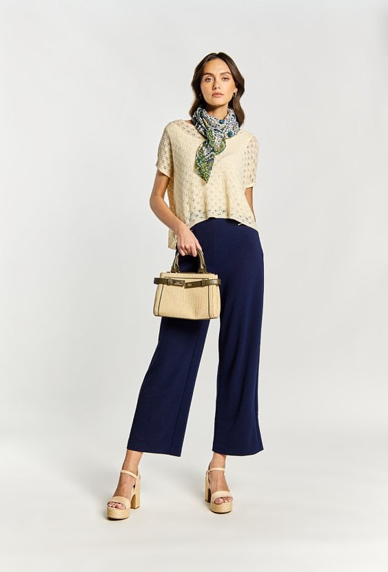 Torba damska z ozdobnym paskiem