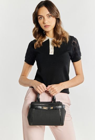 Torba damska z ozdobnym paskiem