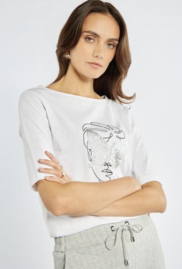 T-shirt damski z nadrukiem