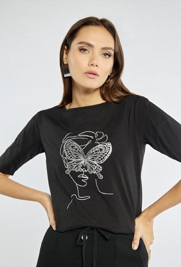 T-shirt damski z nadrukiem