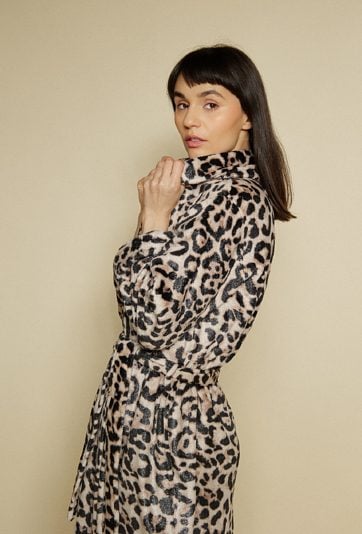 Szlafrok damski w panterkę