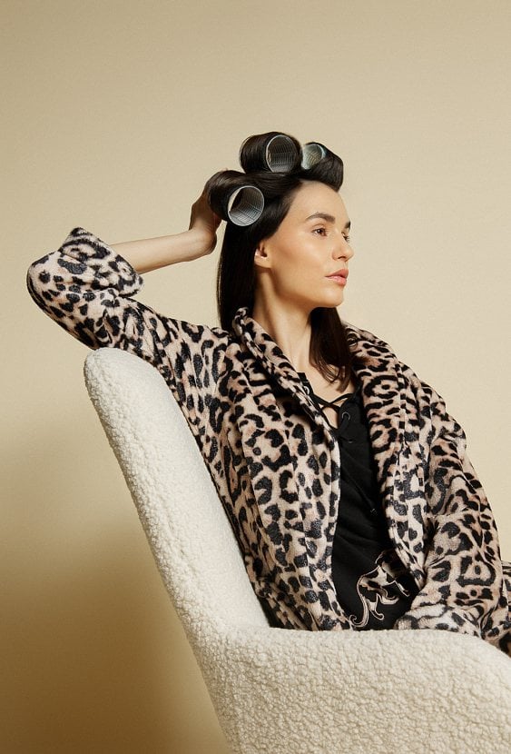 Szlafrok damski w panterkę