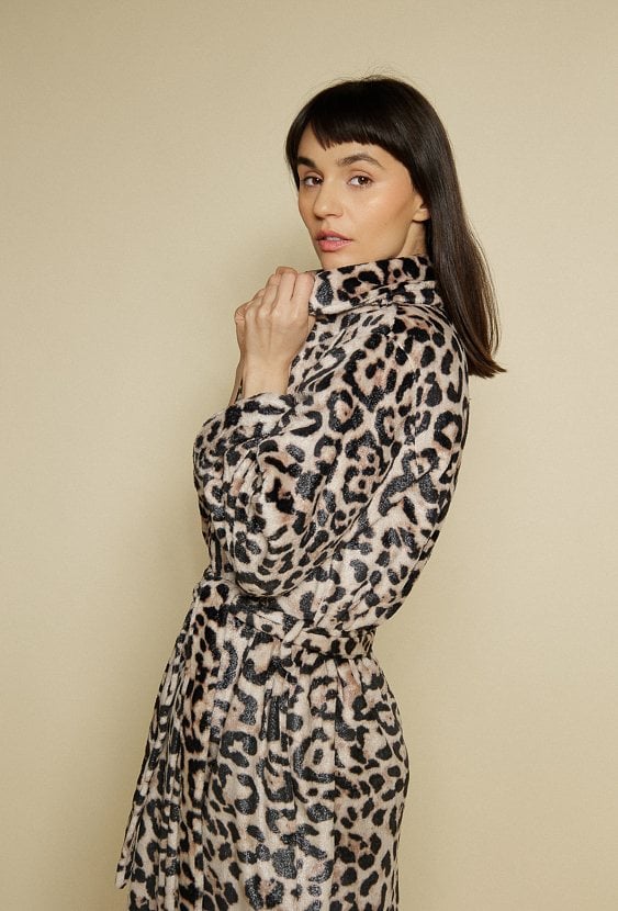 Szlafrok damski w panterkę