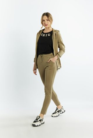 Spodnie damskie z wiązaniem