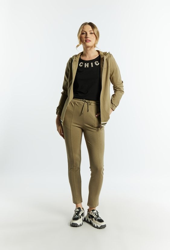 Spodnie damskie z wiązaniem