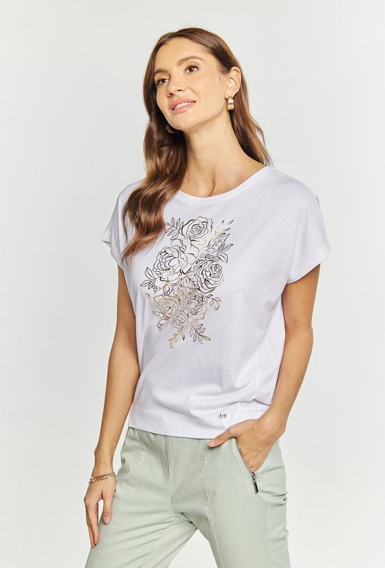 Luźny T-shirt damski