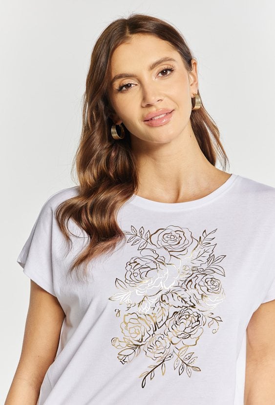 Luźny T-shirt damski