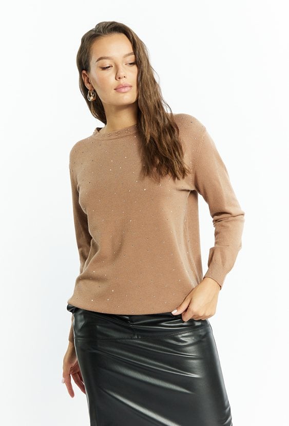 Sweter damski z dżetami