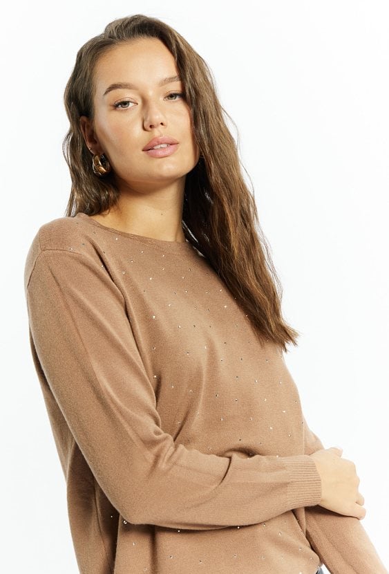 Sweter damski z dżetami