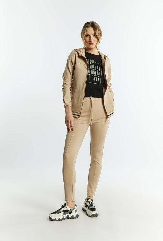 Spodnie damskie z wiązaniem