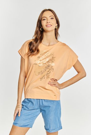 Luźny T-shirt damski