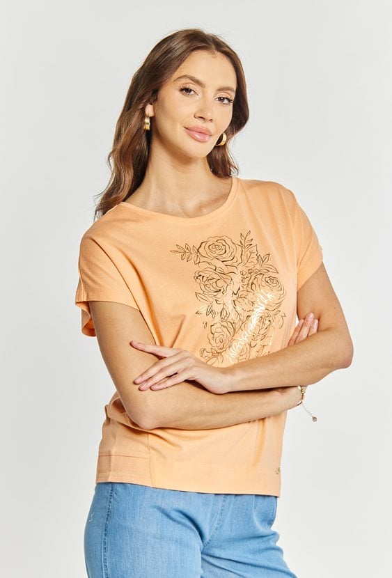 Luźny T-shirt damski