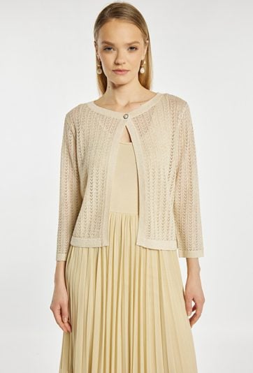 Elegancki, ażurowy sweter