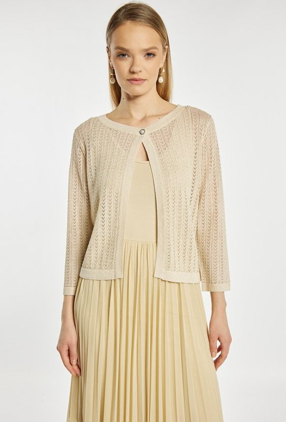 Elegancki, ażurowy sweter