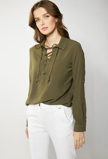 Bluzka damska z wiązaniem