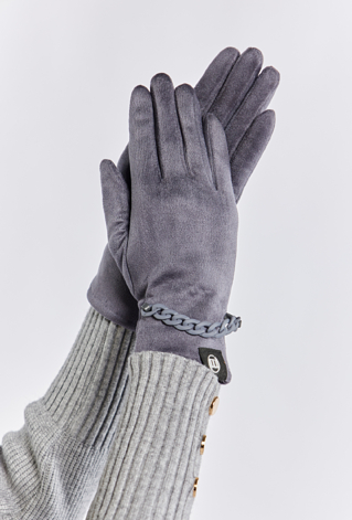 Rękawiczki damskie z aplikacją