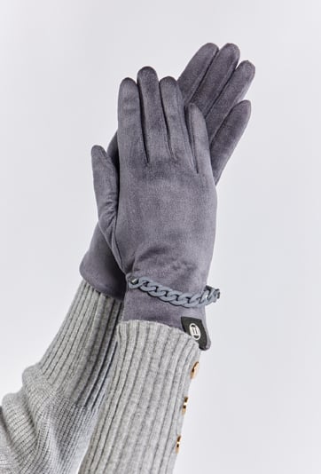 Rękawiczki damskie z aplikacją