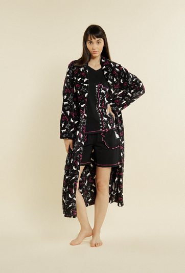 Szlafrok damski z motywem kotów