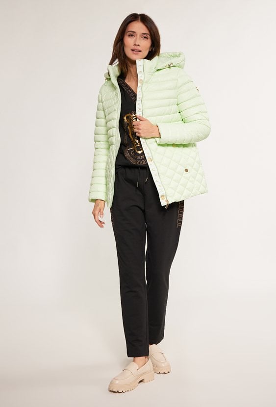 Pikowana kurtka z kapturem